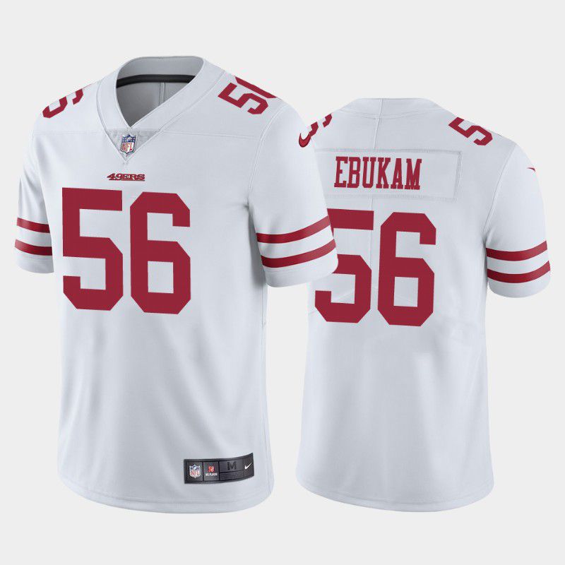 Men San Francisco 49ers #56 Samson Ebukam Nike White Vapor Limited NFL Jersey